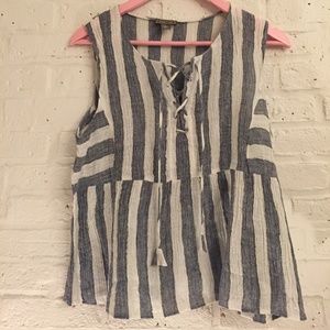 *FLASH SALE* J. Crew linen striped sleeveless top